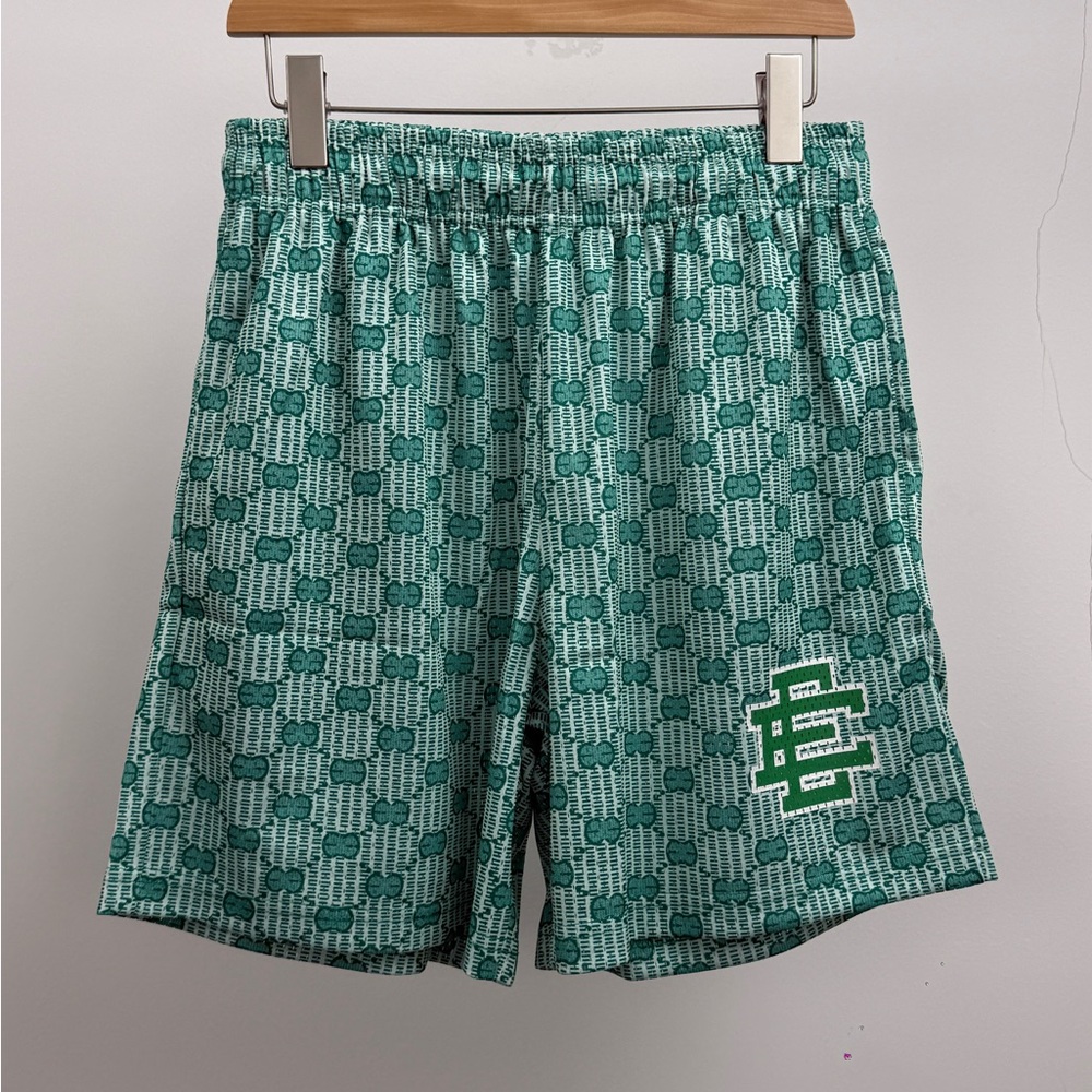 Eric Emanuel Green Patterned Athletic Shorts